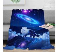 EMYXPAQM Manta Franela Gato Persa, Manta para Sofá con Diseño De Mountain Nebulosa, Suave Y Esponjosa Adecuado para Sala De Estar O Sofá 40x50inch(100x130cm)