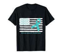 En Abril me Pongo Camisas Verde Azulado Mes de concientización sobre la agresión Sexual Camiseta