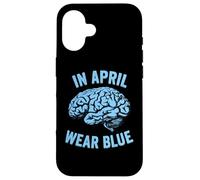 En Abril Nos vestimos de Azul para la Conciencia sobre el Autismo - Diseño del Cerebro Carcasa para iPhone 16
