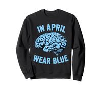 En Abril Nos vestimos de Azul para la Conciencia sobre el Autismo - Diseño del Cerebro Sudadera