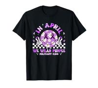 En abril usamos el signo de la paz púrpura para el mes de los niños militares Camiseta