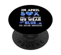 En Abril, vestimos una Cinta Azul de Rompecabezas para concienciar sobre el Autismo PopSockets PopGrip Adhesivo