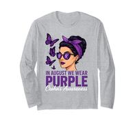 en Agosto Usamos Purple Concientización Internacional sobre Sobredosis Manga Larga