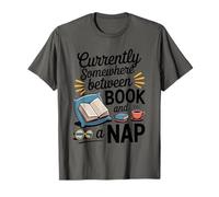 En algún Lugar Entre un Libro y una Lectura acogedora para una Siesta Camiseta