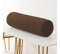 EN AyuL Almohada cilíndrica redonda para sofá, soporte de brazo, almohada lumbar para cabeza, cuello, cojín de cabecero detectable (12 x 70 cm, café)