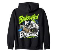En bancarrota por Birdseed, Amante del alimentador de pájaros Divertido observador de pájaros Sudadera con Capucha