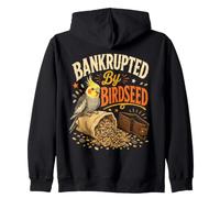 En bancarrota por Birdseed, Amante del alimentador de pájaros Divertido observador de pájaros Sudadera con Capucha