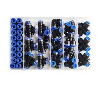 En caja 50 Uds PU-10/PE-10/PZA-10/PY-10/PV-10/PG-10 Kit de montaje neumático 10mm diámetro exterior de la manguera conectores de aire del tubo