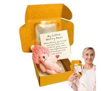 En Caja - de Peluche en Caja | Muñeco Hecho A Mano con Bolsillo para Mensaje Especial Regalo Bebé Ducha De Bebé para Madres Niños Pequeños San Valentín Navidad