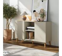 Aparador nand 2 puertas 2 compartimentos 120x40x76cm - color arena [en.casa]
