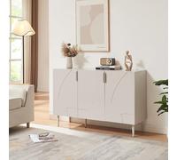 Aparador starvili con 3 puertas mdf 75x115x38cm - beige [en.casa]