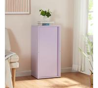 [en.casa] Armario de Oficina Burlöv Archivador de Estudio con 2 Estantes Regulables en Altura Mueble de Oficina con 1 Puerta y 3 Compartimentos Acero 88 x 40 x 35 cm - Violeta