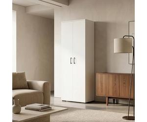 [en.casa] Armario Multiusos con 2 Puertas escobero 175x60x35cm Blanco