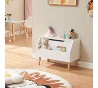 Juguetero aavanrar con tapa mdf 60x30x43cm - blanco [en.casa]