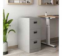 Archivador rääkkylä con 3 cajones acero 103x45x62 cm - gris [en.casa]
