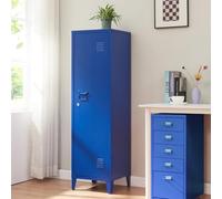 Casillero metálico kurikka con 3 compartimientos acero 137x38x38 cm - azul [en.casa]