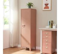 Casillero metálico kurikka con 3 compartimientos acero 137x38x38 cm - marrón claro [en.casa]