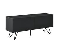 [en.casa] Cómoda con la Tecnología Push-Open Armario Gris Oscuro Negro Moderno Metal 46,5 x 110 x 30 cm Armario Bajo con Patas Salón Moderno