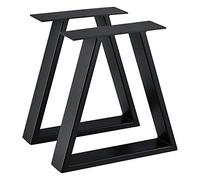 [en.casa] Conjunto de Patas para Bancos Set de 2X Patas de Banca 40 x 10 x 40 cm Base de Muebles Protectores Incluidas DIY Hágalo Usted Mismo Metal Acero Negro