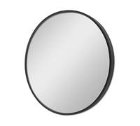 [en.casa] Espejo de Pared Decoración de Baño Pasillo Elegante con Gancho Redondo Aluminio Ø 60 cm Negro
