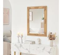 [en.casa] Espejo de Pared Punkalaidun Diseño Vintage Ornamentos Barrocos Espejo Mural con Marco de Madera para Pasillo Salón Dormitorio Decoración 80 x 60 cm - Dorado