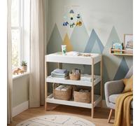 Estantería cambiador bebé oupilu con 2 estantes 91x82x53 cm blanco [en.casa]