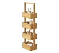 Estantería de bambú con 4 estantes bardu 28 x 16 x 88 cm [en.casa]