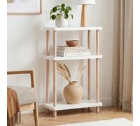 Estantería de pie nampernu con 3 estantes 62x40x18cm - blanco [en.casa]