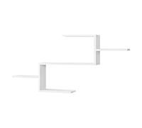 [en.casa] Estantería para Pared Flekkefjord 104 x 14,5 x 49,5 cm con 5 Compartimientos de Almacenamiento Estante Flotante Decoración de Salón o Dormitorio Blanco
