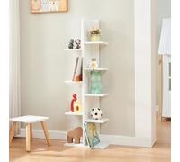 [en.casa] Librería de 9 Niveles Biblioteca Estantería Idependiente con 9 Estantes para Oficina Salón Aglomerado 122 x 40 x 20 cm Blanco