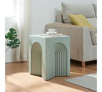 Mesa auxiliar elverumn diseño arqueado mdf 45x35x35 cm - verde mate [en.casa]