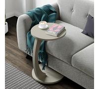 Mesa auxiliar holeby con 4 ruedas 56xø38 cm - color arenisca [en.casa]