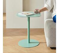 Mesa auxiliar nastätten cuadrada interior/exterior metal 50x40x40 cm verde menta [en.casa]