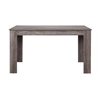 [en.casa] Mesa de Comedor Nora para 6 Personas Mesa de Cocina Rectangular Tablero de 2 Piezas Estable MDF Chapado 140 x 90 x 77 cm - Efecto Roble Antiguo