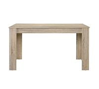 [en.casa] Mesa de Comedor Nora para 6 Personas Mesa de Cocina Rectangular Tablero de 2 Piezas Estable MDF Chapado 140 x 90 x 77 cm - Efecto Roble Claro