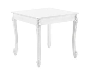 [en.casa] Mesa de Comedor Rectangular Lüneburg 80 x 80 x 76 cm Mesa de Cocina o Salón para 2 Sillas Escritorio Resistente Mesa para Oficina Blanco