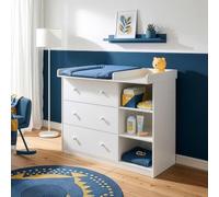 [en.casa] Mueble Cambiador bebé Beldinupp 2 en 1 93x110x55 cm Blanco