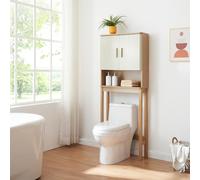 Mueble de baño sobre el inodoro ferrersp mdf 160x63x20cm - roble/oatmeal [en.casa]