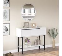 Mesa consola vesanto con compartimentos 100x29.5x76cm - blanco [en.casa]