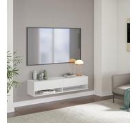 [en.casa] Mueble TV para Pared Halmstad 140x31x30cm Blanco