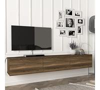 Mueble tv suspendido vihti aglomerado 180 x 31 x 30 cm - nogal [en.casa]