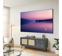 [en.casa] Pantalla de Proyección Väkhoga Instalación Mural Pantalla para Full HD 4K 8K HDR Proyector con Marco 100 Pulgadas 16:9 ARL 221 x 125 cm Cine en Casa Oficina Gaming Gris