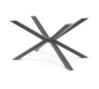 [en.casa] Pata para Mesa de Comedor Bemeenel DIY Estructura para Escritorio en Forma de Estrella Tipo Araña Patas para Muebles Armazón Acero 120 x 75 x 72 cm - Negro