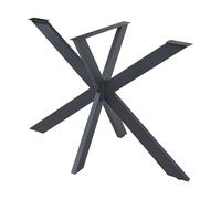 [en.casa] Pata para Mesa de Comedor Oberau DIY Patas para Muebles Armazón de Mesa Comedor Cocina Escritorio con Tornillos de Fijación Ajustables Acero 85 x 85 x 71 cm - Negro