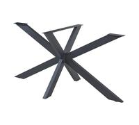[en.casa] Pata para Mesa de Comedor Oberau DIY Patas para Muebles Armazón de Mesa Comedor Cocina Escritorio con Tornillos de Fijación Ajustables Acero 150 x 78 x 71 cm - Negro