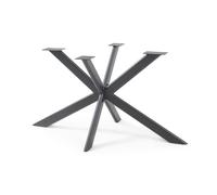 [en.casa] Pata para Mesa de Comedor Svallersun DIY en Forma de Estrella Tipo Araña Patas para Muebles Armazón Acero 140 x 78 x 71,5 cm Ovalada Aplanada - Negro