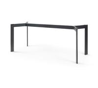 [en.casa] Pata para Mesa de Comedor Verg Patas para Muebles DIY Forma Rectangular Armazón de Mesa Escritorio Salón Cocina con Tornillos de Fijación Ajustables Acero 140x70x72cm Negro