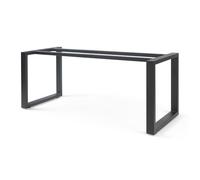 [en.casa] Pata para Mesa de Comedor Vestmalu DIY Forma Rectangular Patas para Muebles Armazón de Mesa Escritorio Salón Cocina con Tornillos de Fijación Ajustables Acero 120x70x72cm - Negro