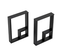 [en.casa] Patas para Muebles Juego de 2 Patas de Mesa Auxiliar Banco con 4 Protectores de Suelo Set de 2X Armazones de Mesa e Centro DIY Acero 42 x 30 cm - Negro