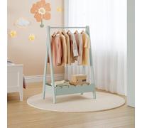 Perchero burro infantil vestnes con zapatero 99x66x38cm verde menta [en.casa]